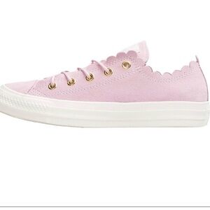 Converse Light Pink Frilly Low Tops